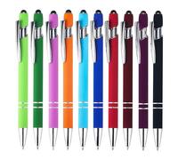Elegance-go Bolígrafos de Bola con Stylus Pen,10 Piezas 2 en 1 Lápiz Capacitivo para Pantalla Táctil Multifunción Lapiz Tactil para Escribir,Escribir Diarios y Notas,Escuela,Oficina,Hogar