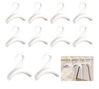 Elegance-go Ganchos para Colgar Bolsos Armario,12 pcs Armario Ganchos Bolso Gancho de Armario para Bolsas para colgar mochilas carteras bufanda cinturón y corbata (Blanco)