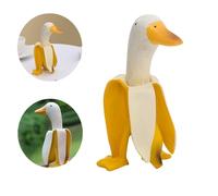 Elegance-go Pato Plátano de Resina,Estatuas Jardín Pato Plátano Banana Duck Sculpture Decoración De Jardín Esculturas De Estatua Pato De PláTano Amarillo para Jardín,Patio,Interiores,Afuera