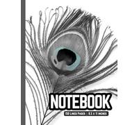 Elegance in Ink - Peacock Feather Notebook: 150 Ruled Pages for Writing, Journaling, and Creative Expression