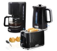 Elegance Set Tostadora 2 Rebanadas Hervidor Agua Eléctrico 1,7L Cafetera Goteo