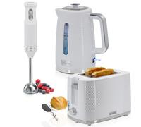 Elegance Set Tostadora Pan 2 Rebanadas + Hervidor Agua 1,7L+ Batidora de Mano
