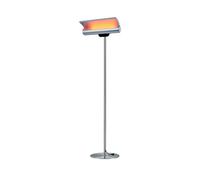 Mpc Estepona 2000w Calefactor De Pie 2000w Gris Con Curva Reflectante Ajustable y Concentración De Calor Con Mando a Distancia Ip65