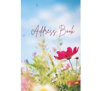 Elegant Address Book with Phone and Password Sections with Alphabetical Tabs: Large Print Password Book, A5, Floral Design