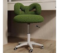 Elegant Adjustable Height Vanity Makeup Chair with Back For Teenage Women Home Office Chair On Wheels(C-One Size)