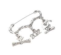 Elegant Alloy Silver Badge Fashion Brooch for Graduation DEC