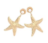 Elegant and Stylish Women's Large Chunky Hoop Pearl Ear-Rings for Beach Party