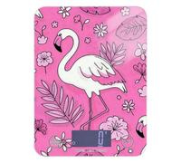 Elegant Animal Flamingo Peach Pantalla LCD Báscula portátil de alimentos 11 libras/5.1 g, 5 kg/5 g, báscula digital en gramos y onzas con 4 unidades para asar comidas preparadas (pilas no incluidas)