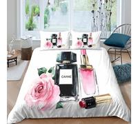 Elegant Beauty Product Funda Edredon Juego de Ropa de Cama de 3 Piezas Impresión 3D Elegant Beauty Product Funda de Edredón Funda de Almohada a Juego Lavables Suave for niña Super King（260x220cm）