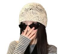 Élégant béret Blanc en Maille ajourée Dentelle/Crochet Léger et respirant Accessoire d'été au Charme Vintage
