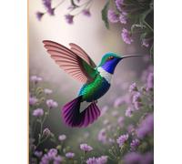 Elegant Bird Notebook with Gradient Pages - Green, Purple, Brown & White Feathers - Aesthetic Journal for Writing & Drawing: wildlife themed notebook