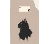 Elegant Black Cat Notebook: Aesthetic Journal for Cat Lovers: Perfect for Writing, Sketching, and Daily Notes - 120 Pages