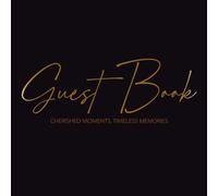 Elegant Black Guest Book: Wedding & Special Events Memory Book | Baby Shower, Baptism, Retirement Party | +100 Blank Pages, Square Format