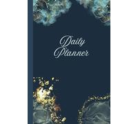 Elegant Blue Daily Planner | Undated | 6 x 9'' | 100 Pages | Hardcover: Calendar 2025, Important Dates Two Pages | To-Do List with Tick Boxes | Notes