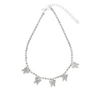 Elegant Butterflies Choker Necklace with Rhinestones Stunning Chain Necklaces Women Fashionable Statement Jewelry Special Occasions Present for Moms Girlfriends and Friends