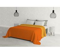 Elegant Cama Italiano Lino Verano Colcha Naranja/Amarillo Cama de 260 x 270 cm