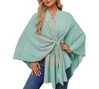 Elegant Cardigan Shawl, Draped Open Front Wrap, Knitted Cape For Warmth, Fine Detailing, Women’s Fashion Outerwear, Layering Apparel For Home Office Holiday