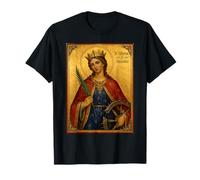 Elegant Catholic Icon of St. Catherine of Alexandria Camiseta