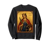 Elegant Catholic Icon of St. Catherine of Alexandria Sudadera