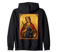 Elegant Catholic Icon of St. Catherine of Alexandria Sudadera con Capucha