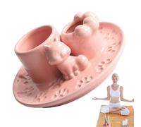 Elegant Ceramic Holder, Incense Candle Burner, Built in Ash Collector, Heat Resistant and Sturdy, Stylish Home Decor, 5,98 x 5,98 x 1,77 pulgadas, for Friends and Family