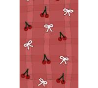 Elegant Cherry Watercolor Journal: Cute Dark Academic Aesthetic Lined Notebook for Teens and Women |200 Pages, 6x9 Inches, Matte Black Cover with Wavy Border Interior
