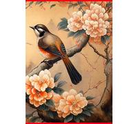 Elegant Chinese Floral Notebook: A5 Lined Journal with Traditional Flower and Bird Design: 120-Page Lined Notebook for Writing and Everyday Use