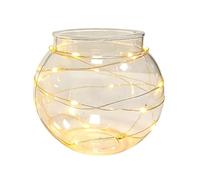 Elegant Clear Bowl Vase - 9 * 9 * 5CM Glass Cylinder Vase Crystall Clear Modern Design | Spherical Transparent Storage Jar | Air Plant Holder | For Party Weekday Snack Serving