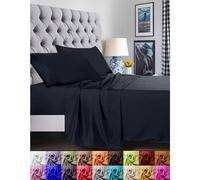 Elegant Comfort 1500 Premier Luxury Hotel Calidad de arrugas Super Soft Free y Fade Resistente a 4 piezas Seta de sbana King Black