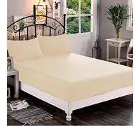 Elegant Comfort 1500 Premium Hotel Quality 1-Piece Fitted Sheet, Softest Quality Microfiber - Deep Pocket up to 16 Inch, Wrinkle and Fade Resistant, Twin/Twin XL, Cream