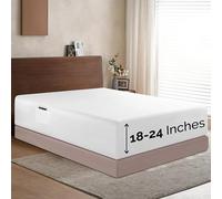 Elegant Comfort 1500 Premium Hotel Quality 18-24 Inches Deep - Extra Deep Pocket Single Fitted Sheet for High Mattress, Luxury and Softest, Smart Pocket - Wrinkle Free, King, White