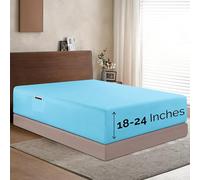 Elegant Comfort 1500 - Sábana Bajera Ajustable de Calidad hotelera de 18 a 24 Pulgadas de Profundidad, para colchón Alto, Lujosa y Suave, Bolsillo Inteligente, sin Arrugas, tamaño