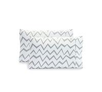 Elegant Comfort - 2 Fundas de Almohada ultrasuaves, 1500 Hilos, Calidad egipcia, Doble Cepillado, Microfibra de Calidad hotelera Resistente a Las Arrugas, tamaño King, patrón Gris chevrón