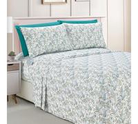 Elegant Comfort, Amelia, 6 sábanas, diseño Cachemira, 1500 Hilos, Calidad de Hotel, Bolsillo Profundo, Resistentes a la decoloración y Arrugas, bajeras, Bolsillos Inteligentes, Queen, Turquesa