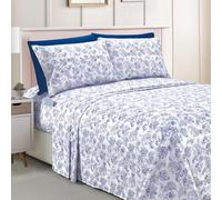 Elegant Comfort Amelia - Juego de sábanas de 6 Piezas con Estampado de Cachemira, Bolsillo Profundo 1500, Calidad de Hotel, Resistente a la decoloración y a Las Arrugas, sábanas bajeras con Bolsillos
