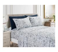 Elegant Comfort Amelia Paisley Juego de sαbanas de 4 piezas con bolsillo profundo, sαbanas bajeras ajustables resistentes a las manchas y las arr