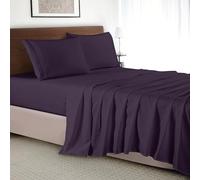 Elegant Comfort Calidad egipcia, Resistente a Las Arrugas, Fresca y Transpirable, fácil de Ajustar, Microfibra, Morado Ciruela, tamaño King