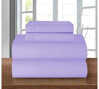 Elegant Comfort Coziest - Juego de Ropa de Cama, sábana Bajera elástica, Bolsillo Profundo de hasta 40,6 cm, Microfibra, Color Lavanda, tamaño California King