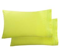 Elegant Comfort - Funda de Almohada ultrasuave, 1500 Hilos de Calidad egipcia, Doble Cepillado, 2 Fundas de Almohada de Microfibra, Calidad hotelera Resistente a Las Arrugas, tamaño King, Lima