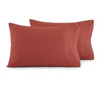 Elegant Comfort - Funda de Almohada ultrasuave, 1500 Hilos de Calidad egipcia, Doble Cepillado, 2 Fundas de Almohada de Microfibra, Calidad hotelera Resistente a Las Arrugas, tamaño King, óxido