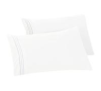 Elegant Comfort Fundas de Almohada sólidas de 1500 Hilos, Calidad egipcia, fácil Cuidado, Tejido Suave, Resistente a Las Arrugas y a Las Manchas, fácil de Poner, Juego de 2 Piezas, Funda de Almohada