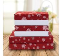 Elegant Comfort Holiday Impreso Juego de sαbanas de 6 piezas 1500 hilos Material transpirable y sϊper suave Sαbanas ajustables resistentes a las