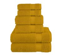 Elegant Comfort Juego de 6 Toallas de algodón, Incluye 2 paños, 2 Toallas de Mano y 2 Toallas de baño, 100% algodón Turco, Toallas Altamente absorbentes y súper Suaves para baño, Color