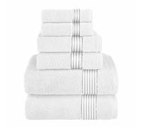 Elegant Comfort Juego de 6 Toallas de algodón, Incluye 2 paños, 2 Toallas de Mano y 2 Toallas de baño, 100% algodón Turco, Toallas Altamente absorbentes y súper Suaves para baño, Color