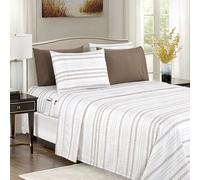 Elegant Comfort Juego de sábanas de 6 Piezas más Suaves y acogedoras, Microfibra 1500, Bolsillo Profundo, Resistente a Las Arrugas, Juego de sábanas de 6 Piezas, tamaño Queen, Lino