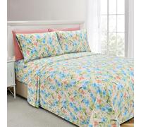 Elegant Comfort Juego de sábanas de 6 Piezas más Suaves y acogedoras, Microfibra 1500, Bolsillo Profundo, Resistente a Las Arrugas, Juego de sábanas de 6 Piezas con Estampado Floral