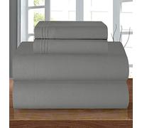Elegant Comfort Juego de sábanas de Microfibra 1500, 4 Piezas, Resistente a Las Arrugas, sábana Bajera elástica en Todo el Contorno, Bolsillo Profundo de hasta 16 Pulgadas, tamaño