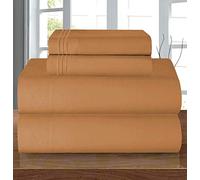 Elegant Comfort Juego de sábanas de Microfibra 1500, 4 Piezas, Resistentes a Las Arrugas, sábana Bajera elástica en Todo el Contorno, Bolsillo Profundo de hasta 16 Pulgadas, tamaño