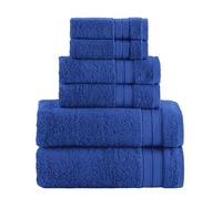 Elegant Comfort Juego de Toallas de Lujo de 6 Piezas, 100% algodón Turco, Suave de Primera Calidad, diseño de Palomitas de maíz de Tres líneas, 2 Toallas de baño, 2 Toallas de Mano y 2 Toallas