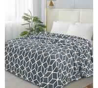 Elegant Comfort ™ Lujosa Manta de Franela de Coral Aterciopelada Suave y Aterciopelada, de Felpa mullida, tamaño King/California King, Color Gris